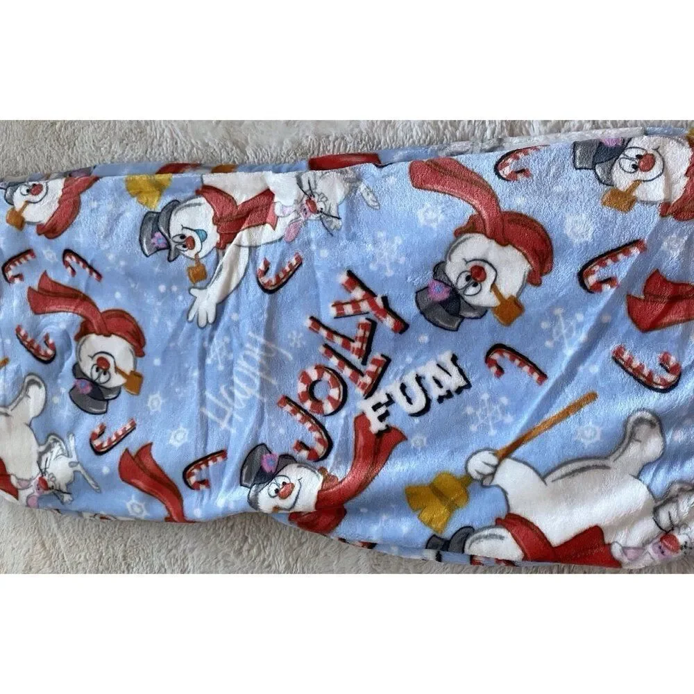 Christmas Frosty‎ The Snowman Jolly Fun Cloud Throw Blanket 60 X 70” Candy Cane
